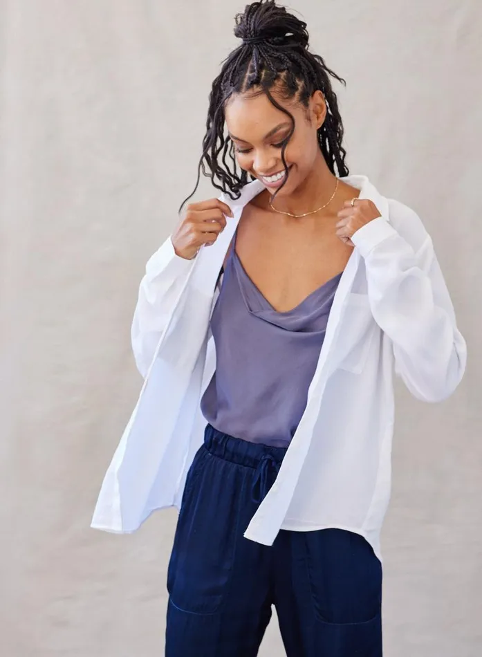 Bella Dahl Two Pocket Classic Button Down 8211 White Women Long Sleeve Bella Dahl Two Pocket Classic Button Down 8211 White Women Long Sleeve