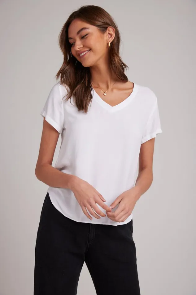 Bella Dahl VNeck Tee 8211 White Women Short Sleeve Bella Dahl VNeck Tee 8211 White Women Short Sleeve