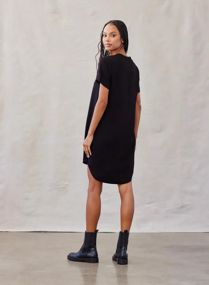 Bella Dahl VNeck Tee Dress 8211 Vintage Black Women Mini Dresses Bella Dahl VNeck Tee Dress 8211 Vintage Black Women Mini Dresses