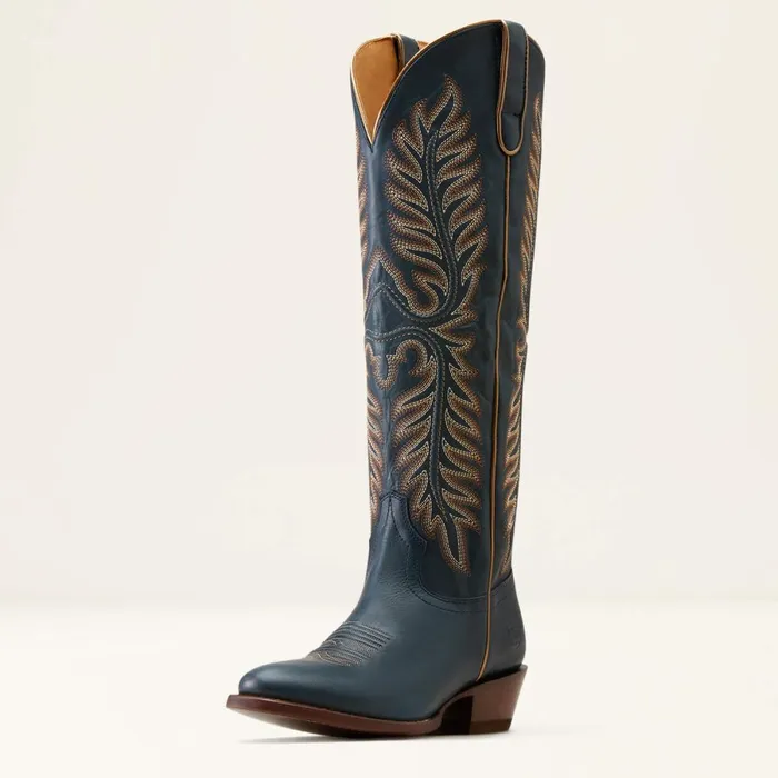 Belle Stretchfit Western Boot Nautical Navy Women Ariat Western Boots