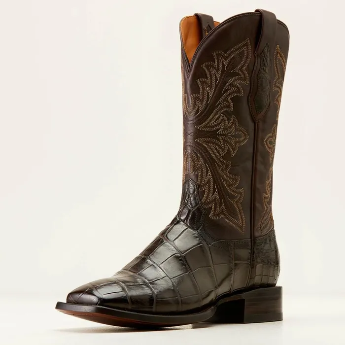 Bench Made Bassett Western Boot Hickory American Alligator Men Ariat Western Boots