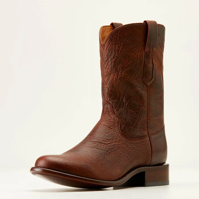 Bench Made Clanton Western Boot Saddle Brown Bison Men Ariat Western Boots
