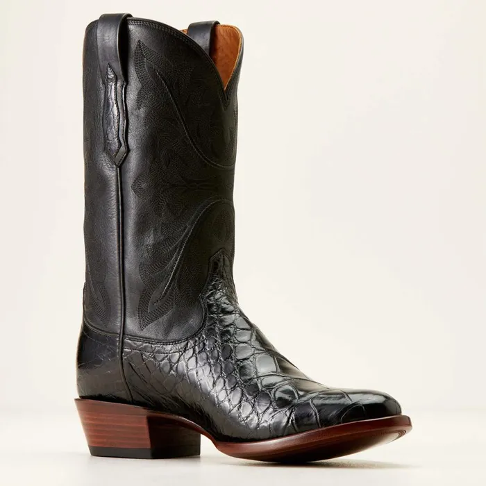 Bench Made James Western Boot Black American Alligator Men Ariat Western Boots Bench Made James Western Boot Black American Alligator Men Ariat Western Boots
