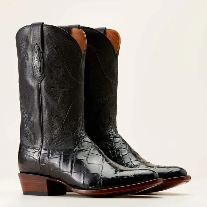 Bench Made James Western Boot Black American Alligator Men Ariat Western Boots Bench Made James Western Boot Black American Alligator Men Ariat Western Boots