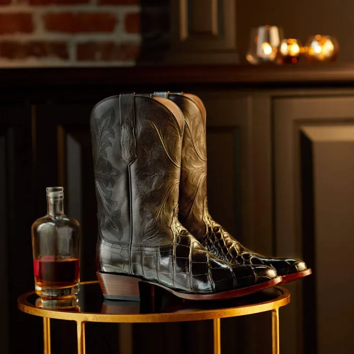 Bench Made James Western Boot Black American Alligator Men Ariat Western Boots Bench Made James Western Boot Black American Alligator Men Ariat Western Boots