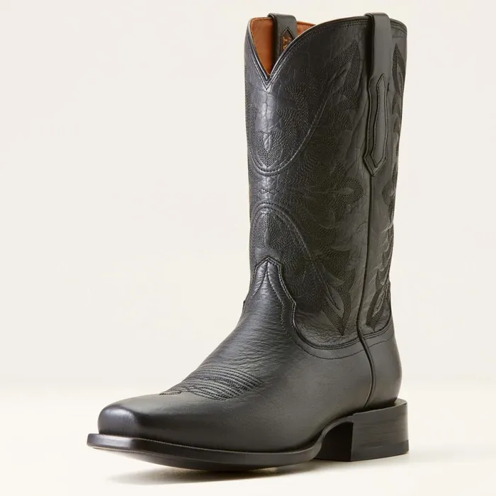 Bench Made Stilwell Cowboy Boot Cool Black Bison Men Ariat Western Boots