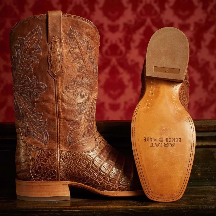 Bench Made Stilwell Western Boot Natural Caiman Belly Men Ariat Western Boots Bench Made Stilwell Western Boot Natural Caiman Belly Men Ariat Western Boots