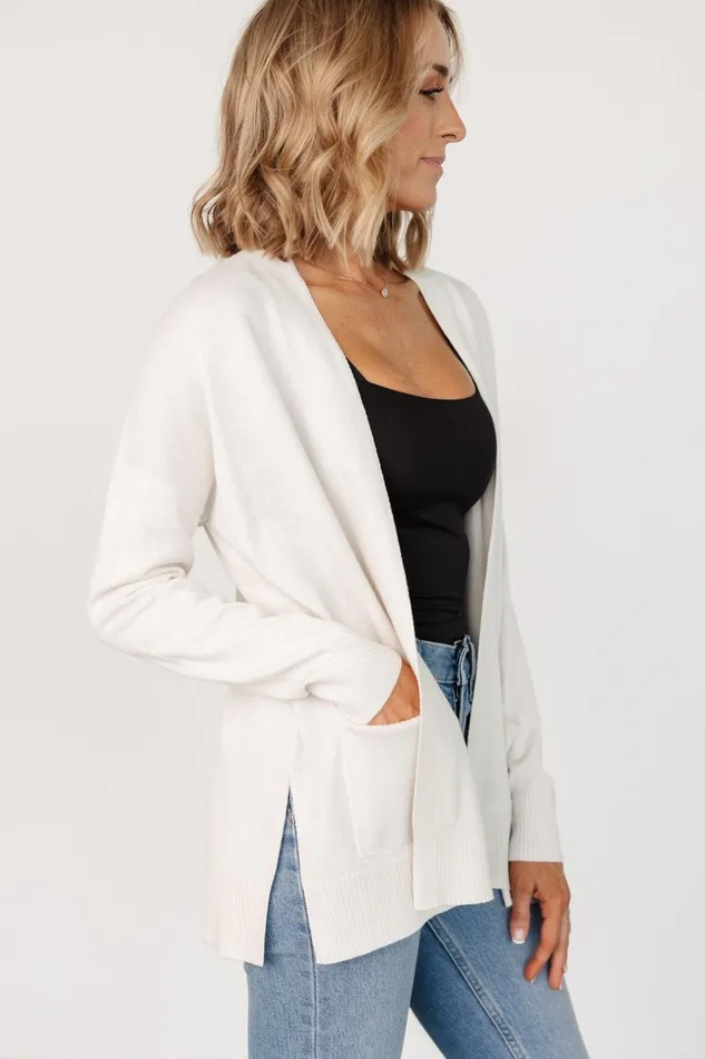 Bennett Pocket Cardigan Ivory Women Baltic Born Cardigans