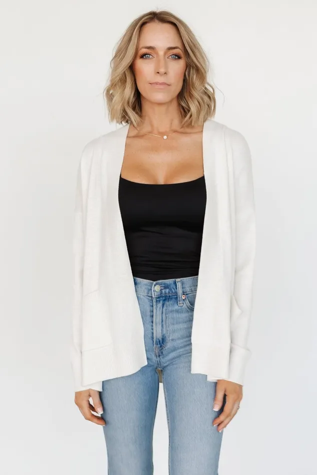 Bennett Pocket Cardigan Ivory Women Baltic Born Cardigans Bennett Pocket Cardigan Ivory Women Baltic Born Cardigans