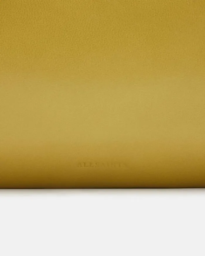 Bettina Leather Clutch Bag Sap Green Women AllSaints Accessories