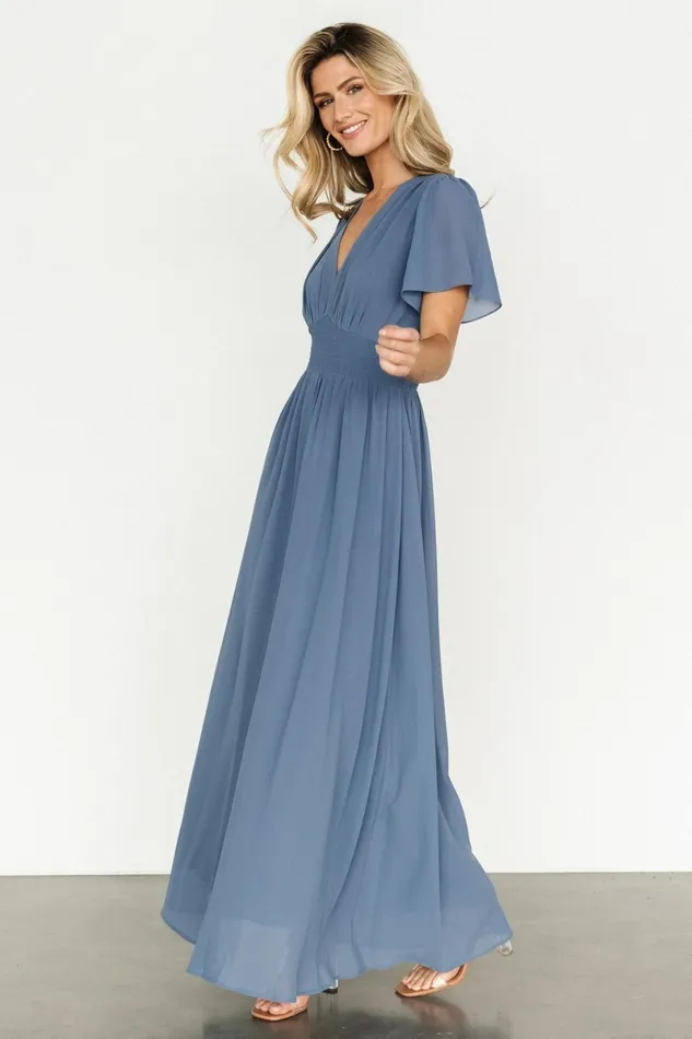 Birdie Maxi Dress Whisper Blue Women Baltic Born Bump Friendly Birdie Maxi Dress Whisper Blue Women Baltic Born Bump Friendly
