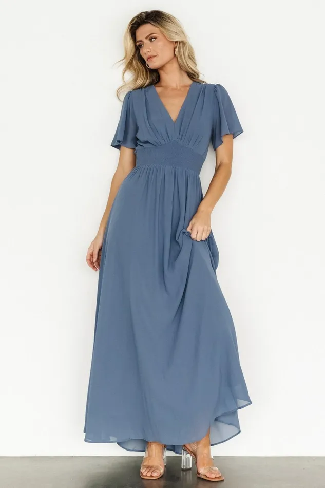 Birdie Maxi Dress Whisper Blue Women Baltic Born Bump Friendly Birdie Maxi Dress Whisper Blue Women Baltic Born Bump Friendly