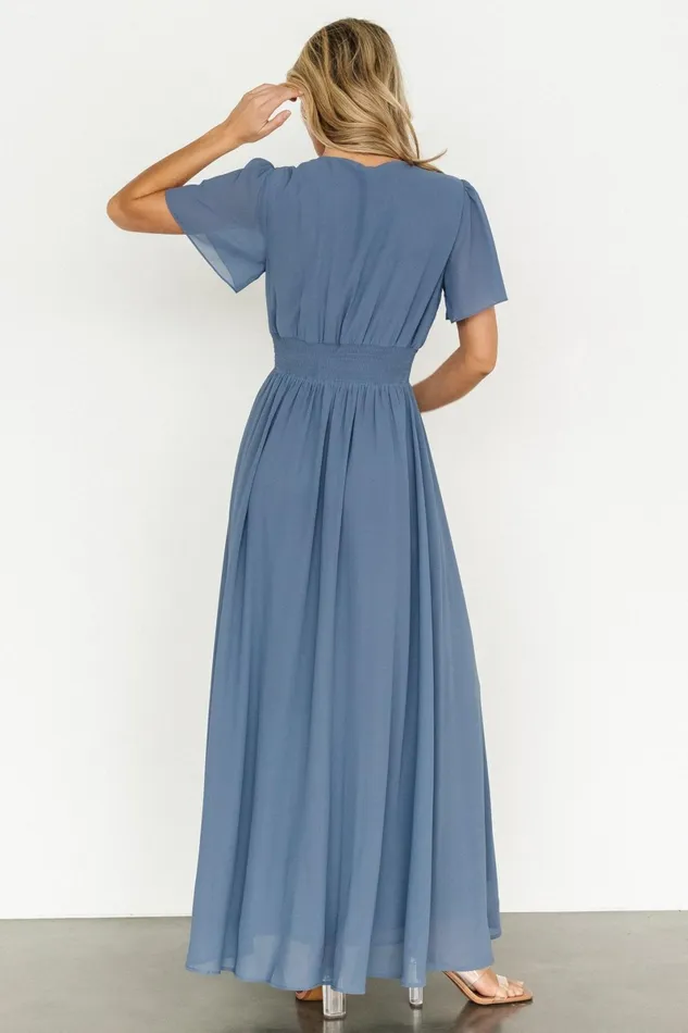 Birdie Maxi Dress Whisper Blue Women Baltic Born Bump Friendly Birdie Maxi Dress Whisper Blue Women Baltic Born Bump Friendly