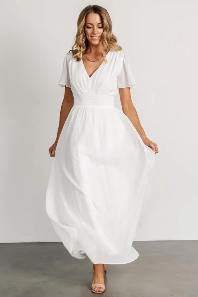 Birdie Maxi Dress White Women Baltic Born Bridal Birdie Maxi Dress White Women Baltic Born Bridal