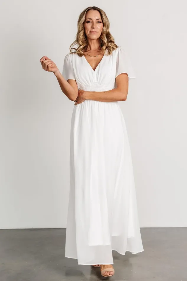 Birdie Maxi Dress White Women Baltic Born Bridal Birdie Maxi Dress White Women Baltic Born Bridal