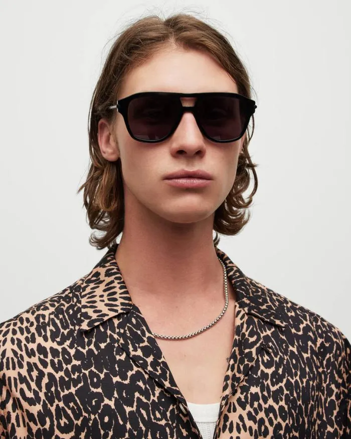 Blaze Sunglasses Gloss Black Men AllSaints Accessories