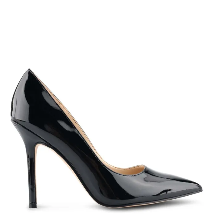 Bliss Pointy Toe Pumps Black Patent Women Nine West Pumps