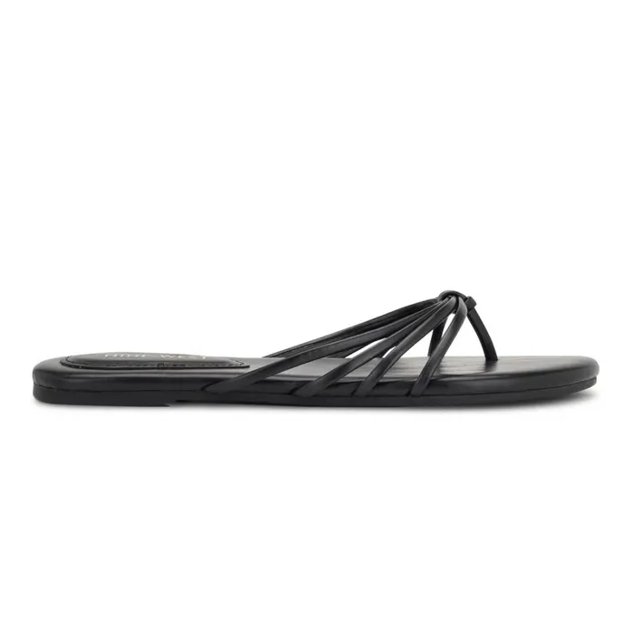 Blithe Flat Sandals Black Women Nine West Sandals