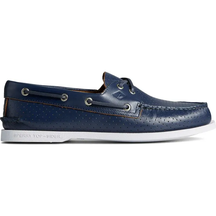 Boat Shoes Men Sperry Authentic Original Perforated Boat Shoe Navy