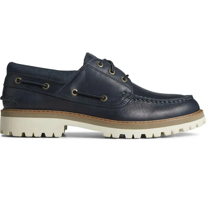 Boat Shoes Men Sperry Authentic Original Unlined Lug 3Eye Boat Shoe Navy