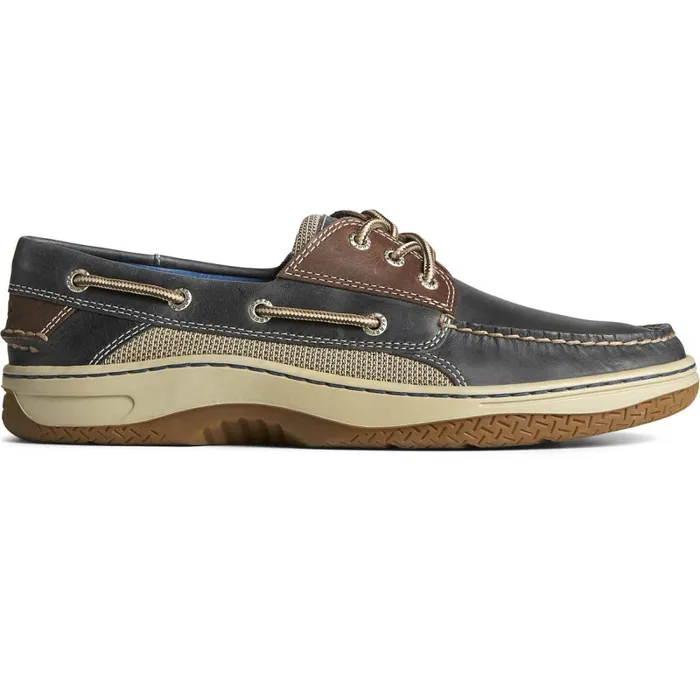 Boat Shoes Men Sperry Billfish 3Eye Boat Shoe Navy Brown Leather
