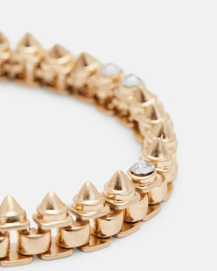 Bobbie Box Chain Studded Bracelet Warm Brasscrystal Women AllSaints Jewelry