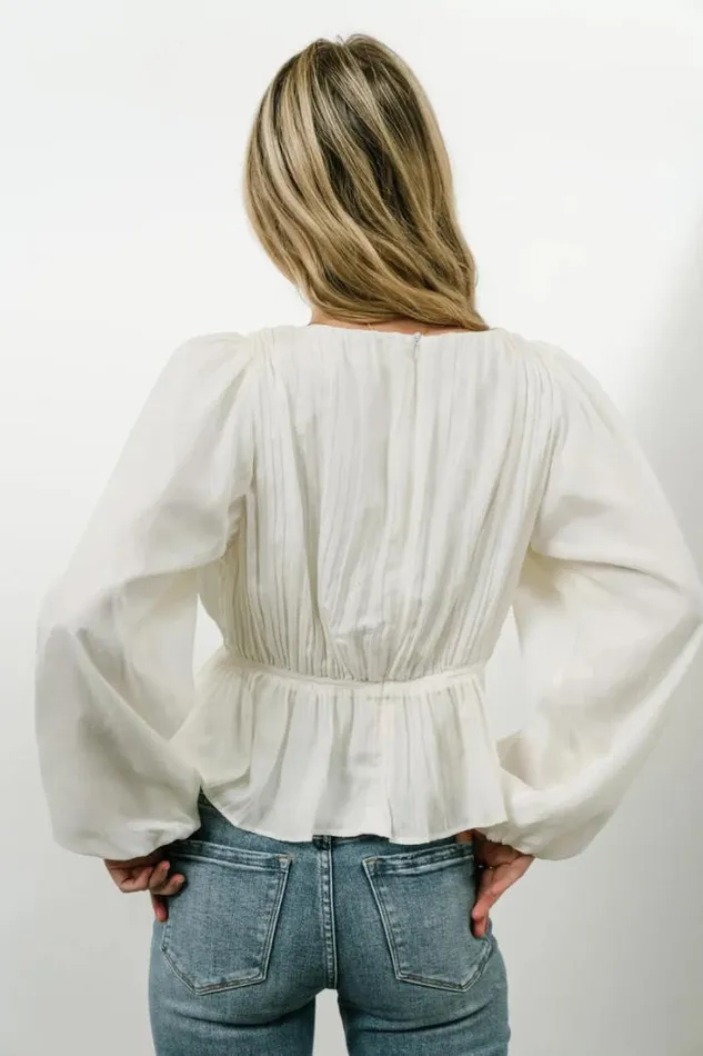 Bohme Blouses Charlee Pleated Blouse In Cream Cream 8211 Women Bohme Blouses Charlee Pleated Blouse In Cream Cream 8211 Women