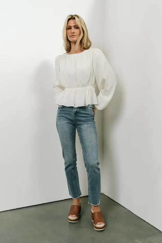 Bohme Blouses Charlee Pleated Blouse In Cream Cream 8211 Women Bohme Blouses Charlee Pleated Blouse In Cream Cream 8211 Women