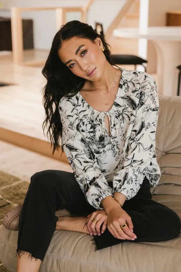 Bohme Blouses Kimberly Floral Blouse Ivory 8211 Women Bohme Blouses Kimberly Floral Blouse Ivory 8211 Women