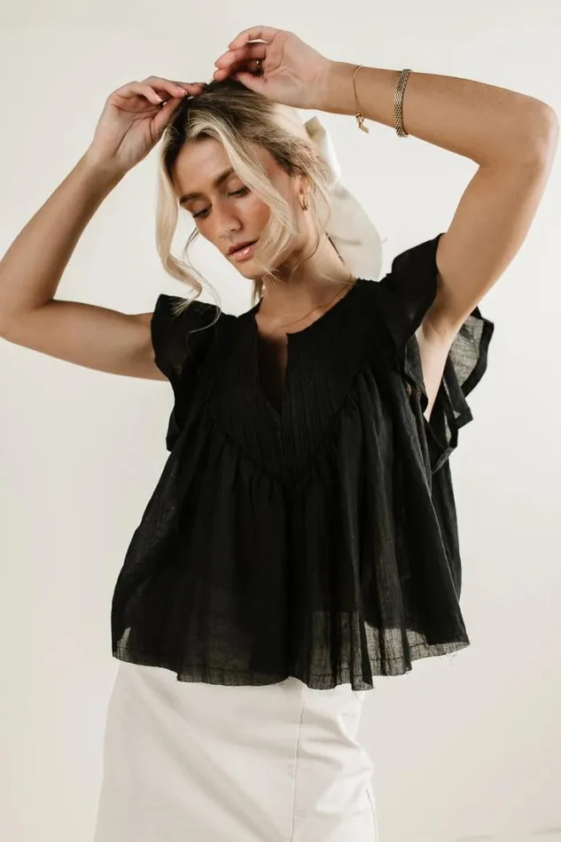 Bohme Blouses Leia Blouse In Black Black 8211 Women