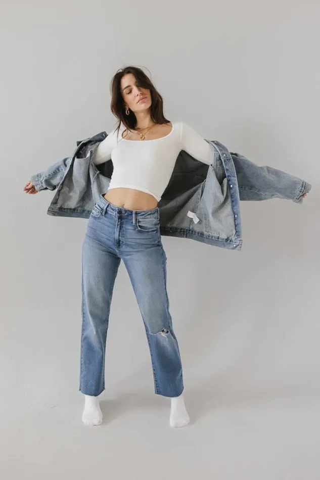 Bohme Denim Amelia Distressed Jeans In Medium Wash Medium Wash 8211 Women Bohme Denim Amelia Distressed Jeans In Medium Wash Medium Wash 8211 Women