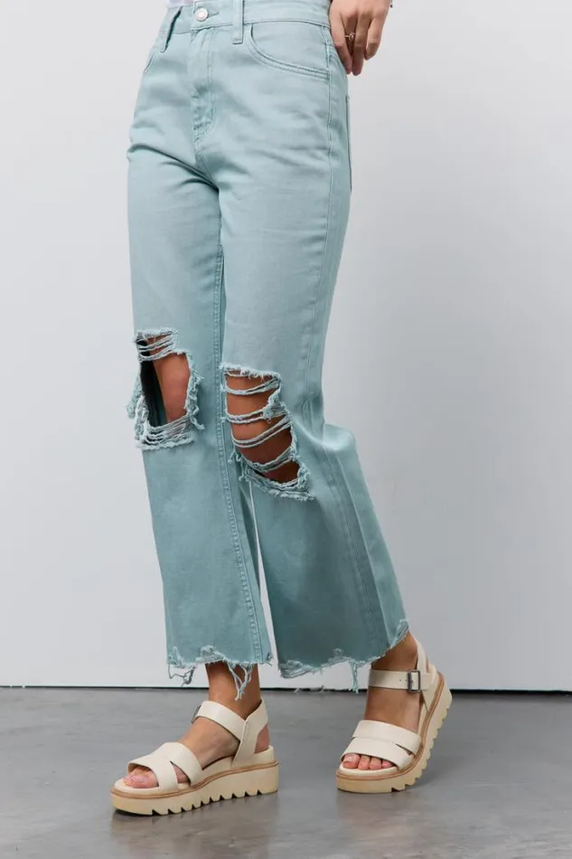Bohme Denim Charlie Distressed Jeans In Seafoam Seafoam 8211 Women Bohme Denim Charlie Distressed Jeans In Seafoam Seafoam 8211 Women
