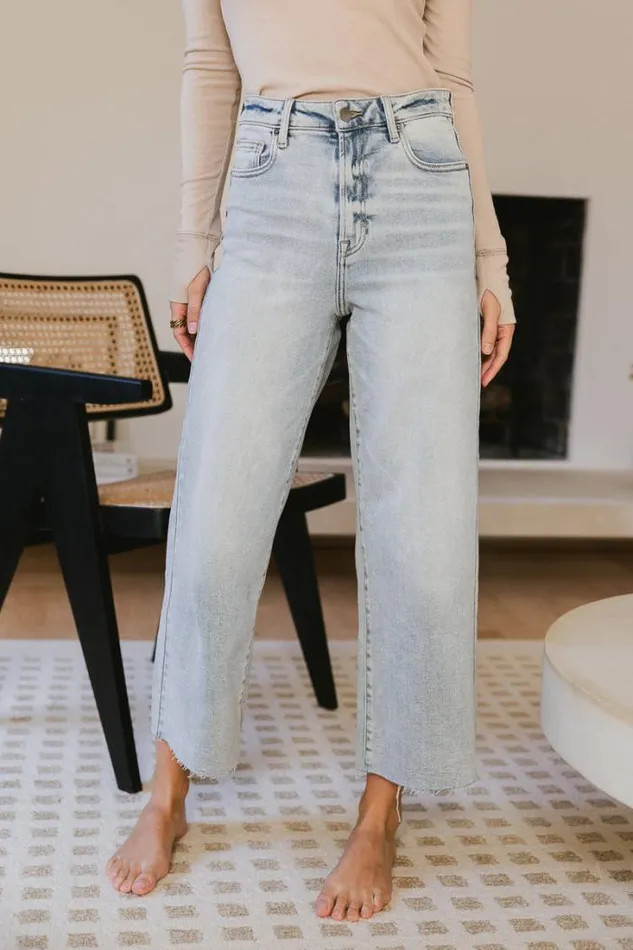 Bohme Denim Colette Wide Leg Jeans In Light Wash Light Wash 8211 Women