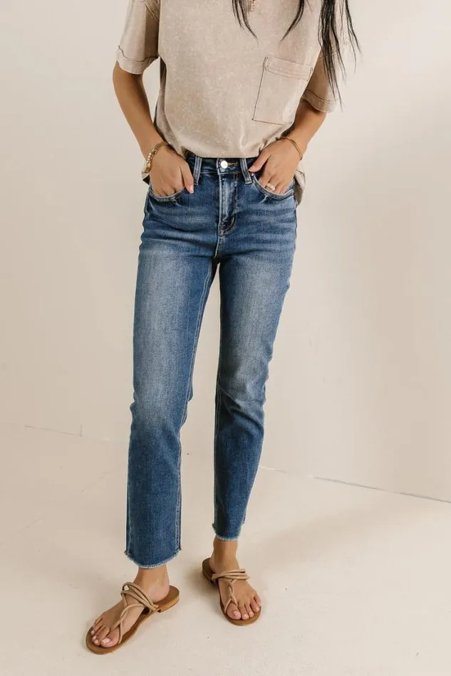 Bohme Denim Elowyn Straight Leg Jeans In Medium Wash Medium Wash 8211 Women