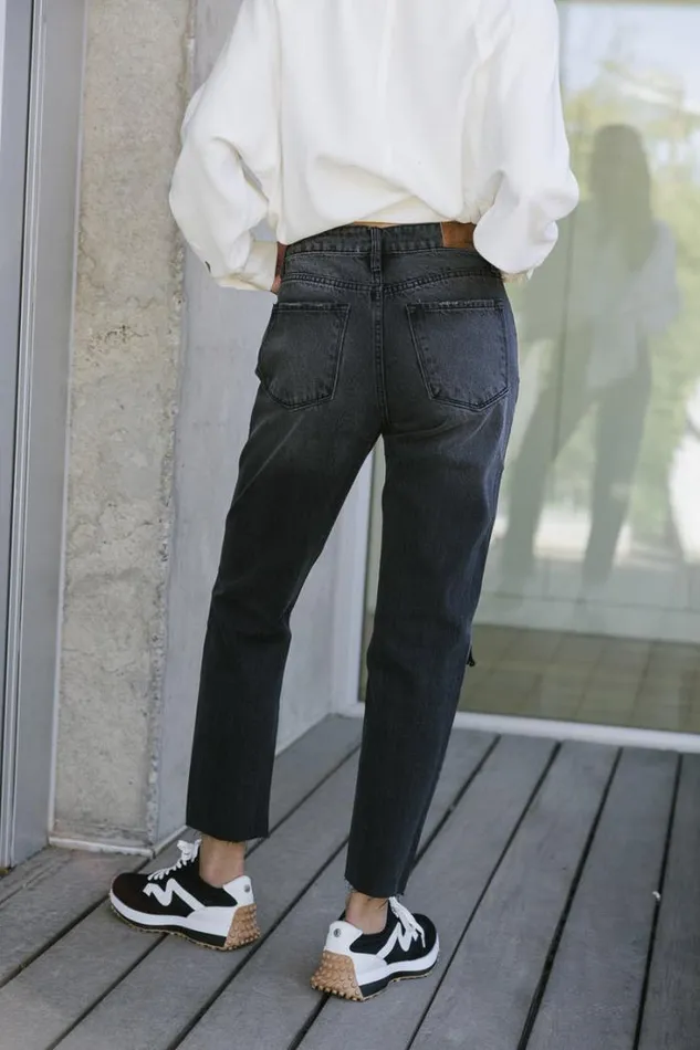 Bohme Denim Harold Distressed Mom Jeans 8211 FINAL SALE Black 8211 Women Bohme Denim Harold Distressed Mom Jeans 8211 FINAL SALE Black 8211 Women