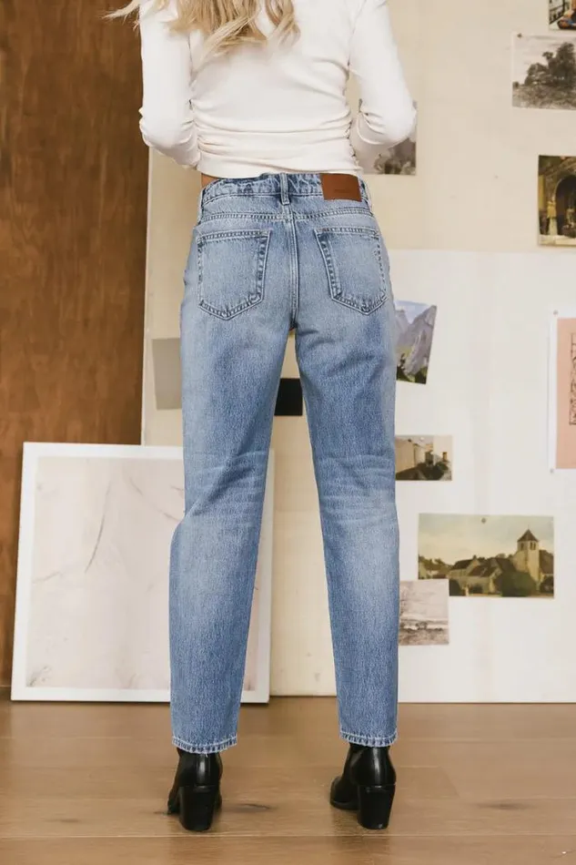 Bohme Denim Michelle Straight Leg Jeans Medium Wash 8211 Women Bohme Denim Michelle Straight Leg Jeans Medium Wash 8211 Women