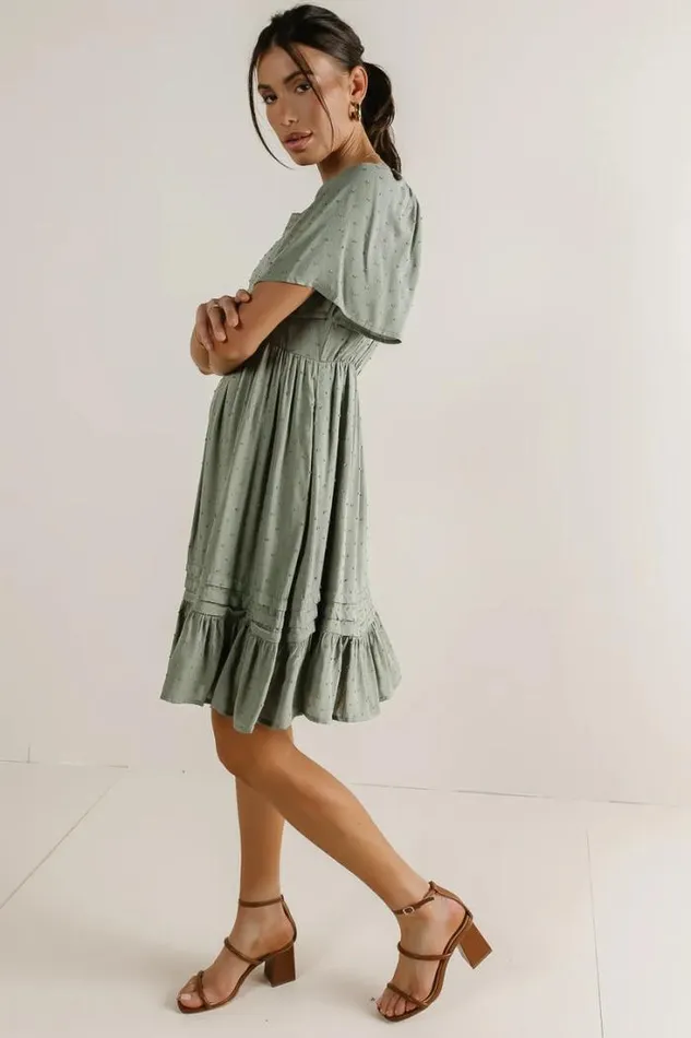 Bohme Dresses Aliana Mini Dress Sage 8211 Women Bohme Dresses Aliana Mini Dress Sage 8211 Women