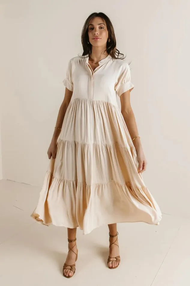 Bohme Dresses Amanda Tiered Dress In Cream Cream 8211 Women