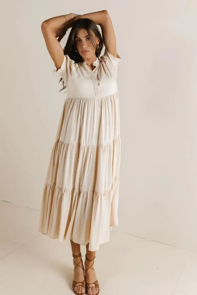 Bohme Dresses Amanda Tiered Dress In Cream Cream 8211 Women
