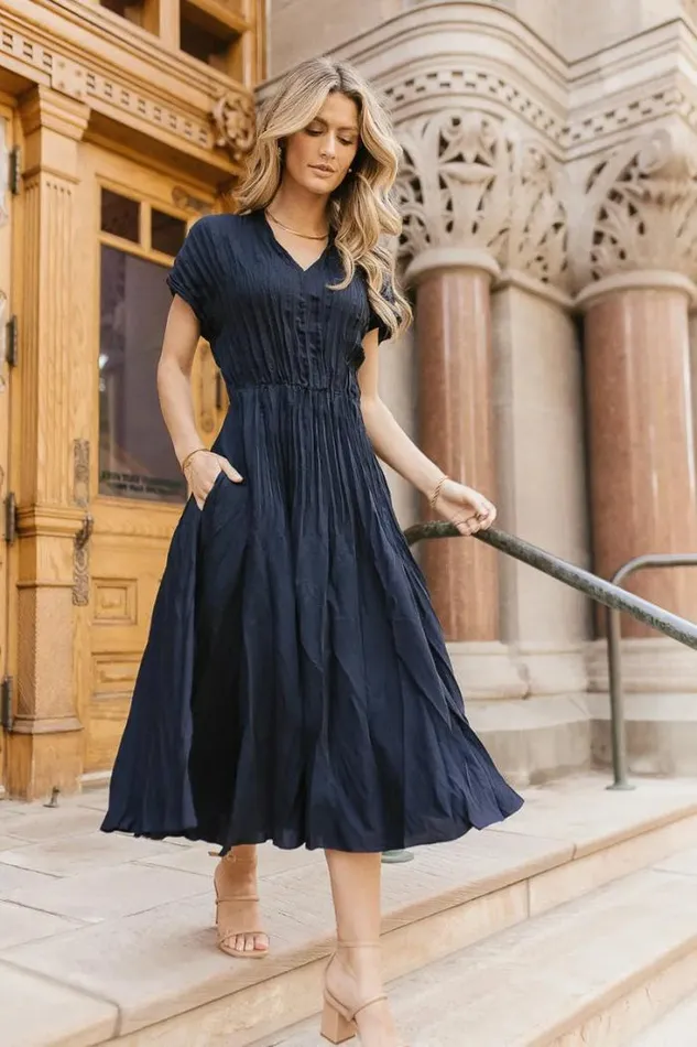 Bohme Dresses Annaleigh Midi Dress In Navy Navy 8211 Women
