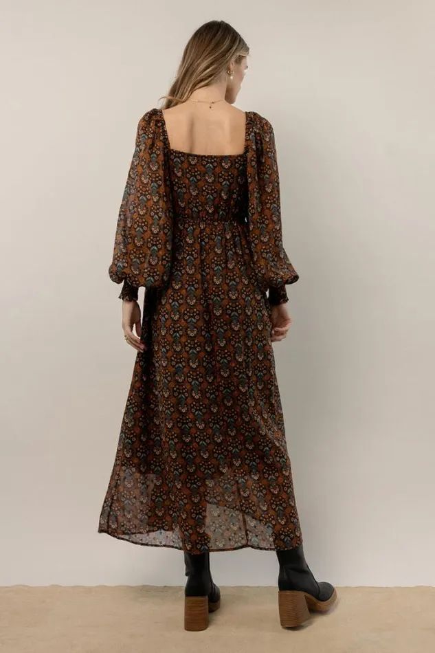 Bohme Dresses Averie Floral Midi Dress In Navy Navy 8211 Women Bohme Dresses Averie Floral Midi Dress In Navy Navy 8211 Women