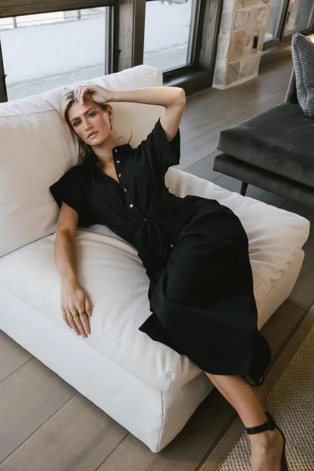 Bohme Dresses Brynlee Ruched Dress In Black Black 8211 Women Bohme Dresses Brynlee Ruched Dress In Black Black 8211 Women