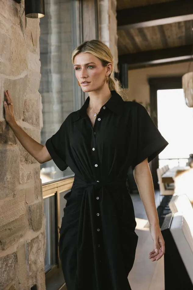 Bohme Dresses Brynlee Ruched Dress In Black Black 8211 Women Bohme Dresses Brynlee Ruched Dress In Black Black 8211 Women