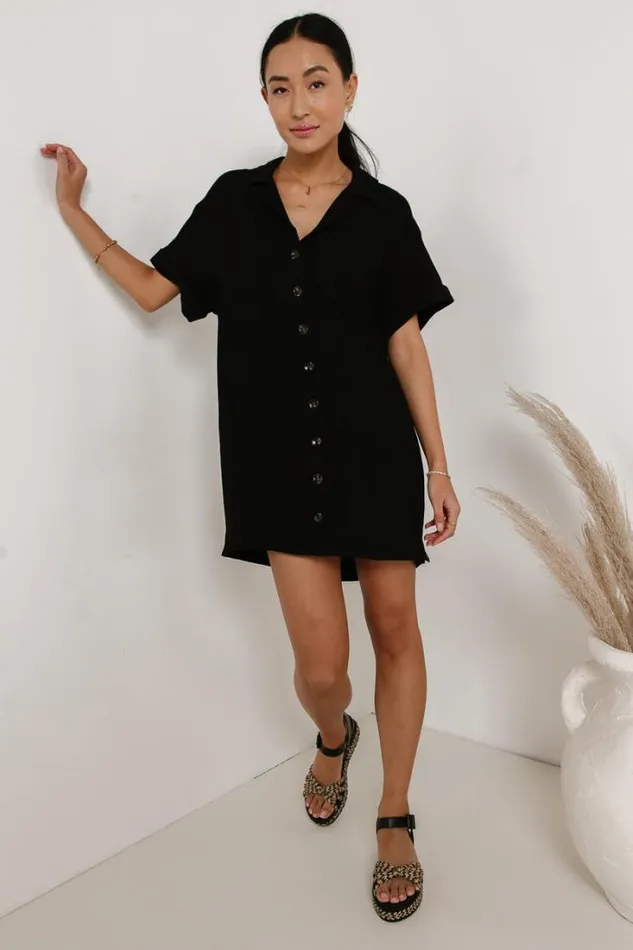 Bohme Dresses Button Up Mini Dress In Black Black 8211 Women