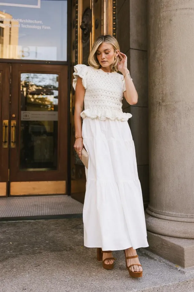 Bohme Dresses Carey Maxi Dress In Cream Cream 8211 Women Bohme Dresses Carey Maxi Dress In Cream Cream 8211 Women