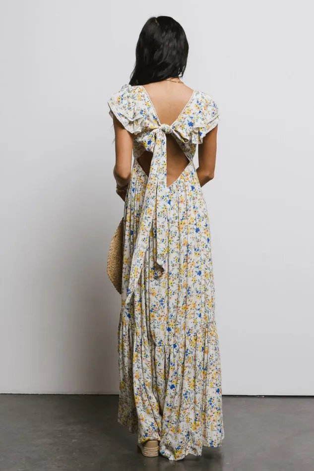 Bohme Dresses Charlee Floral Maxi Dress Cream 8211 Women Bohme Dresses Charlee Floral Maxi Dress Cream 8211 Women