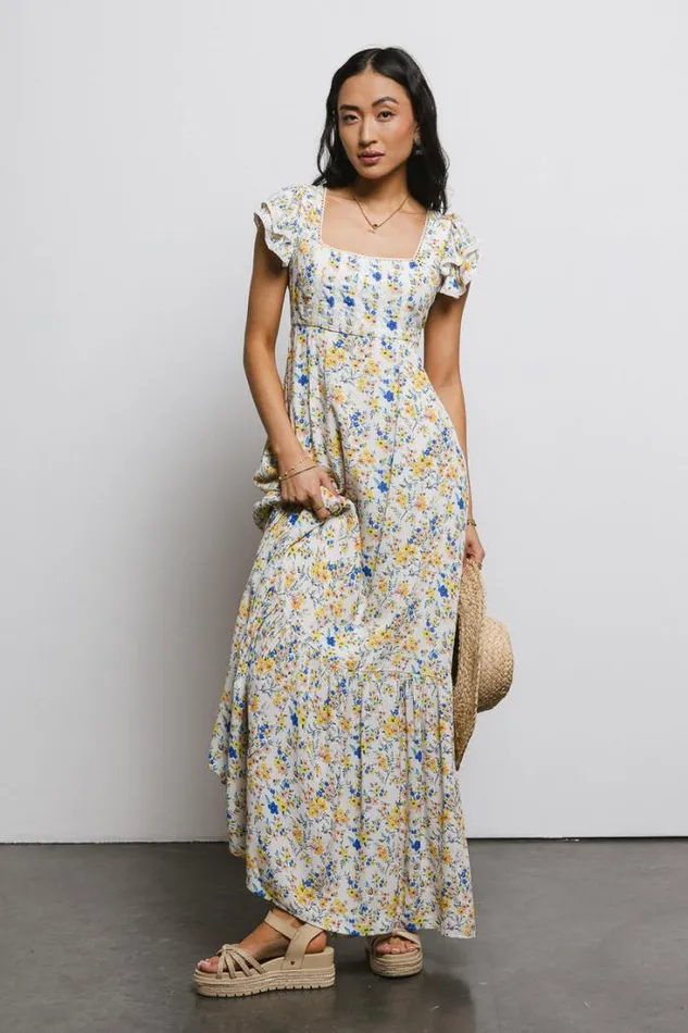 Bohme Dresses Charlee Floral Maxi Dress Cream 8211 Women Bohme Dresses Charlee Floral Maxi Dress Cream 8211 Women