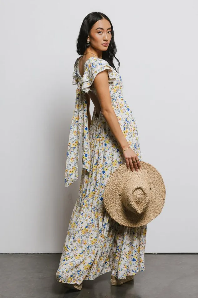 Bohme Dresses Charlee Floral Maxi Dress Cream 8211 Women Bohme Dresses Charlee Floral Maxi Dress Cream 8211 Women