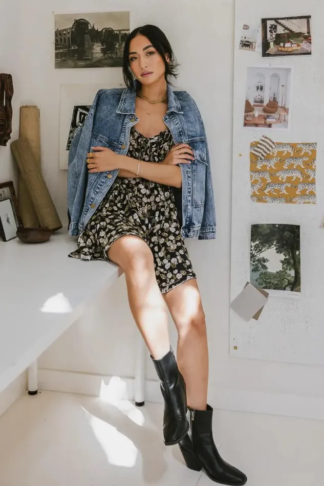 Bohme Dresses Frankie Floral Mini Dress 8211 FINAL SALE Black 8211 Women Bohme Dresses Frankie Floral Mini Dress 8211 FINAL SALE Black 8211 Women