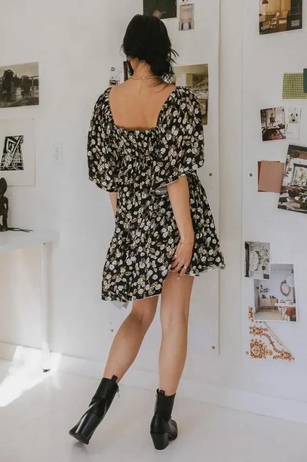 Bohme Dresses Frankie Floral Mini Dress 8211 FINAL SALE Black 8211 Women Bohme Dresses Frankie Floral Mini Dress 8211 FINAL SALE Black 8211 Women